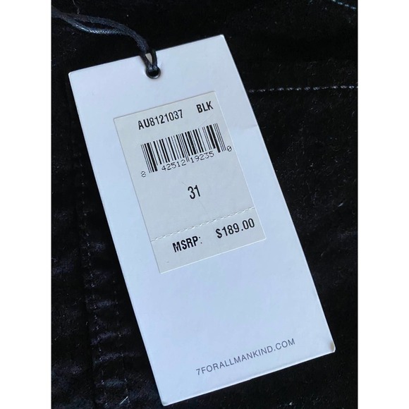 7ForAllMankind Velvet Ankle Skinny 31 Black Super Soft & Sexy! Rtl $189 - Picture 10 of 10